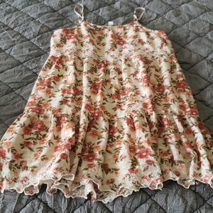 Floral Embroidered Tier Babydoll Dress